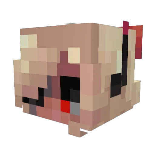 Amberryx Minecraft avatar head, 3D render