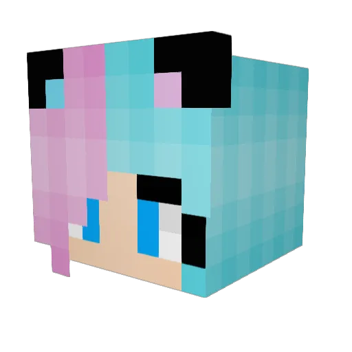 AmbersZone Minecraft avatar head, 3D render