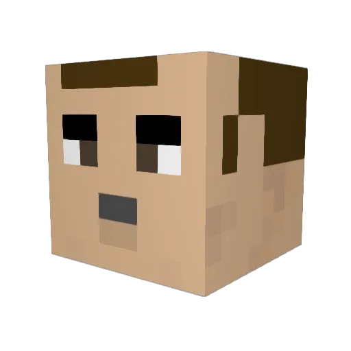 Ambeyi Minecraft avatar head, 3D render
