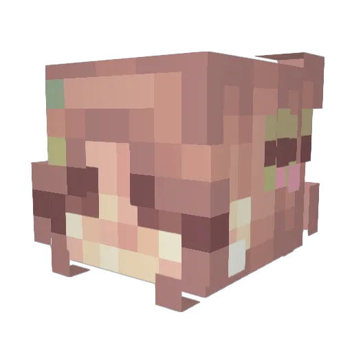 AmbiAthena Minecraft avatar head, 3D render