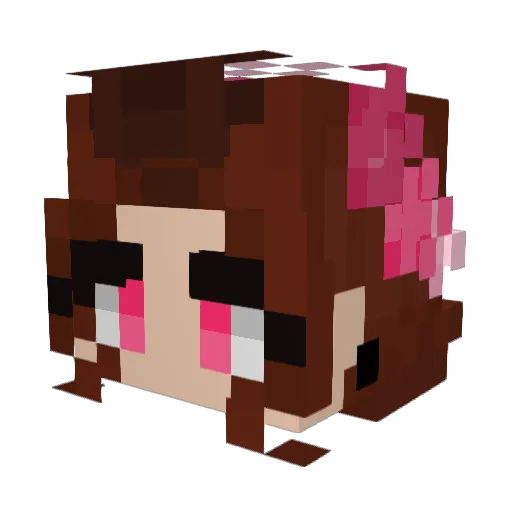 AmbiBambee Minecraft avatar head, 3D render