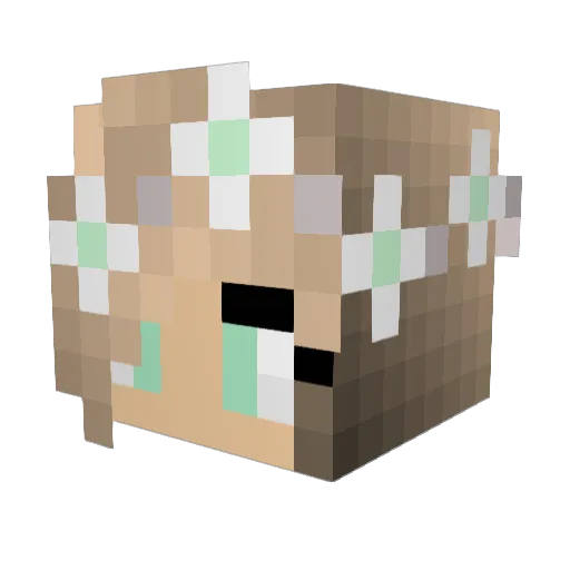 AmbieH Minecraft avatar head, 3D render