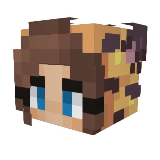 AmbiguousVR Minecraft avatar head, 3D render