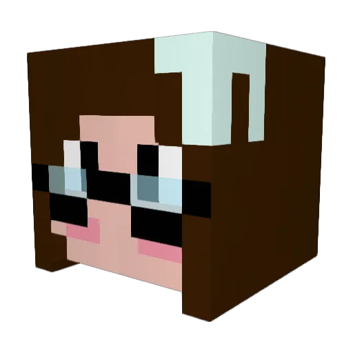 Ambisinister_ Minecraft avatar head, 3D render