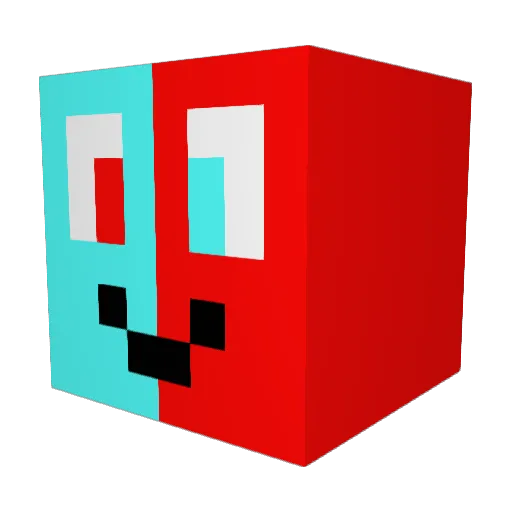 Ambivalenz Minecraft avatar head, 3D render