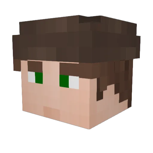 Amboba99 Minecraft avatar head, 3D render