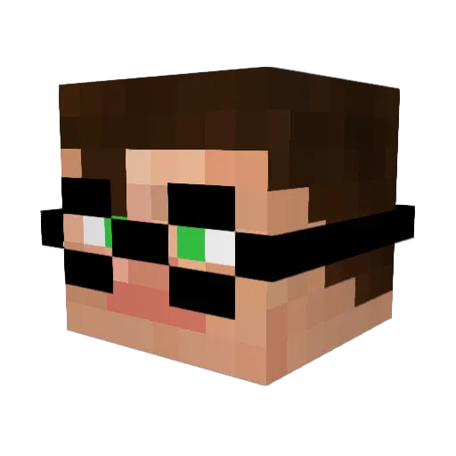 Ambosskran Minecraft avatar head, 3D render