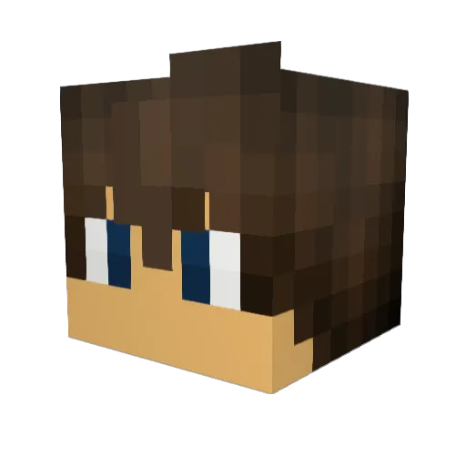 Ambr0sius Minecraft avatar head, 3D render