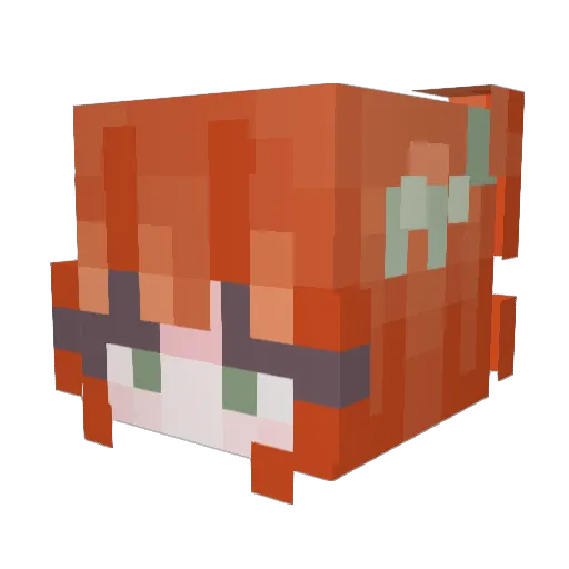 Ambref1 Minecraft avatar head, 3D render