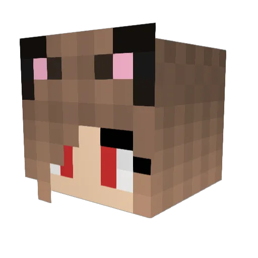 AmbretteM Minecraft avatar head, 3D render