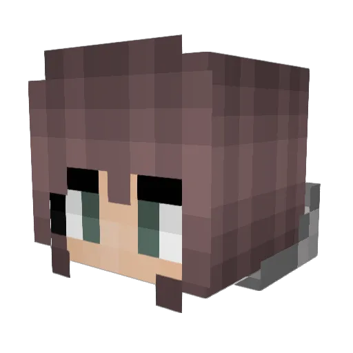 Ambriana Minecraft avatar head, 3D render