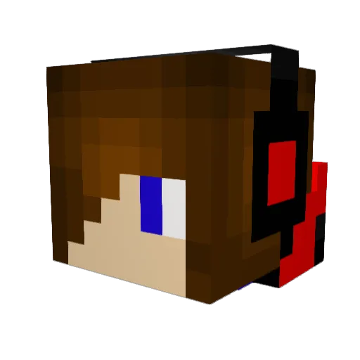AmbroAnalog Minecraft avatar head, 3D render
