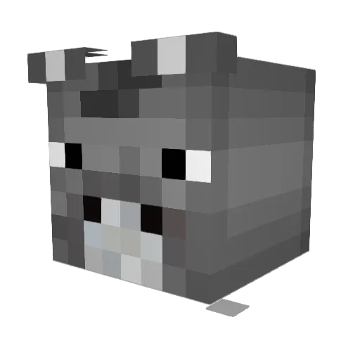 Ambrotto Minecraft avatar head, 3D render