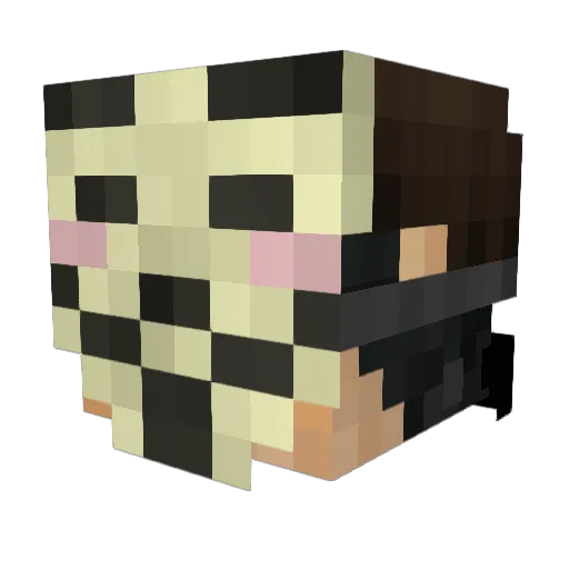 Ambu121 Minecraft avatar head, 3D render