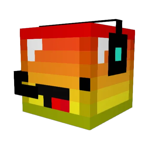Amburst4321 Minecraft avatar head, 3D render