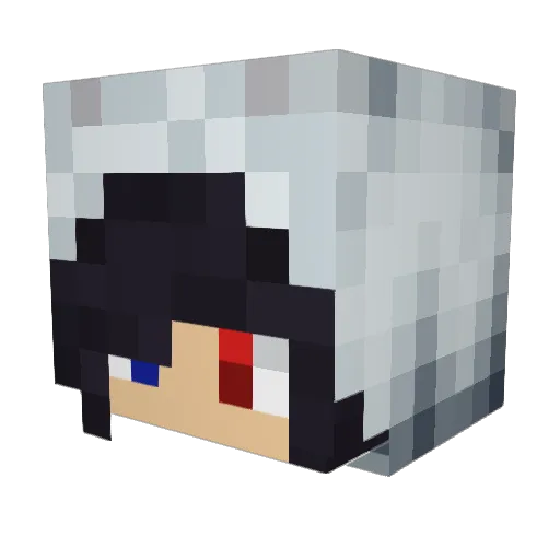 Ambytious Minecraft avatar head, 3D render