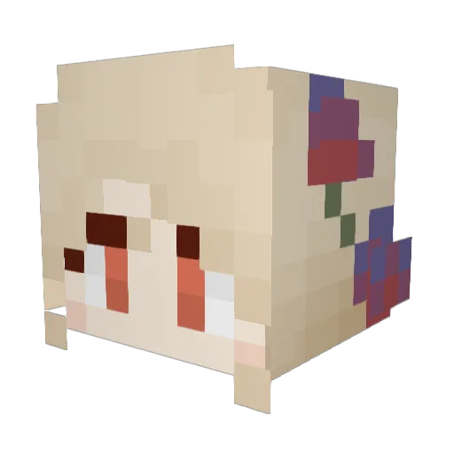 Amdalina Minecraft avatar head, 3D render