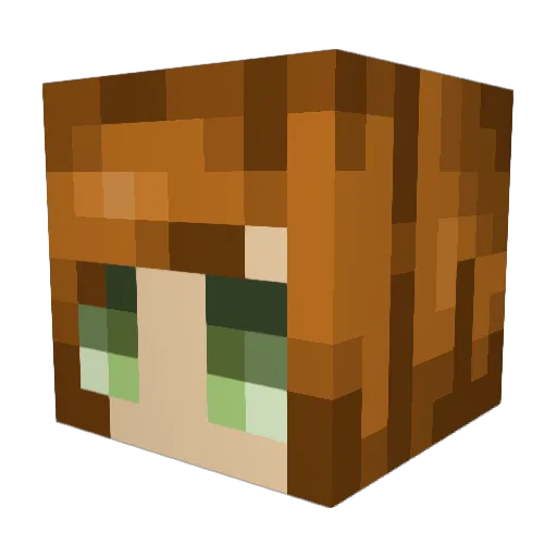 Amdizzlin Minecraft avatar head, 3D render