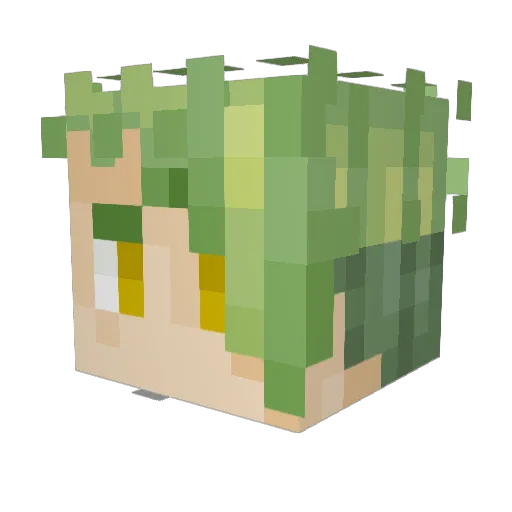 AmdroneOne Minecraft avatar head, 3D render