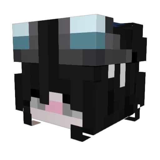 AmePrism Minecraft avatar head, 3D render