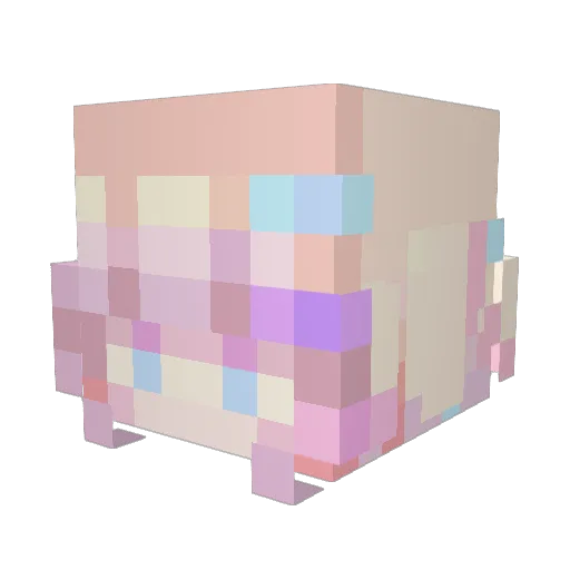 Ame__chan Minecraft avatar head, 3D render