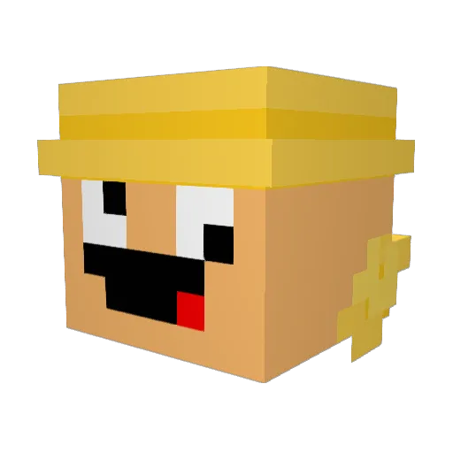 Amedi29 Minecraft avatar head, 3D render