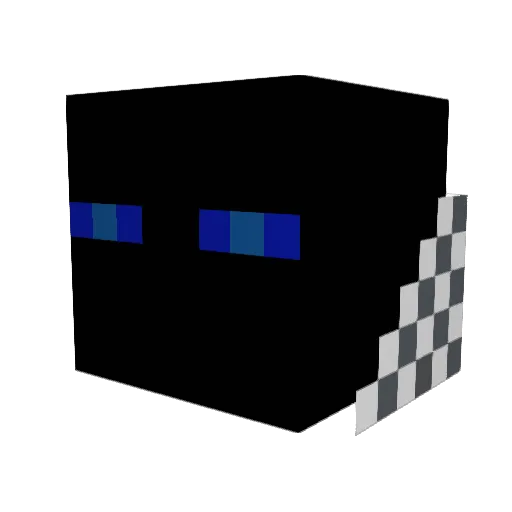 Amekio Minecraft avatar head, 3D render