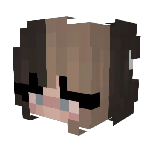 Amelia0_0 Minecraft avatar head, 3D render