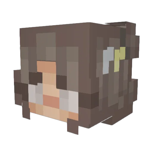 Amelia1330 Minecraft avatar head, 3D render