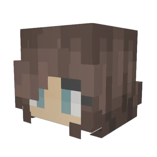 Amelia2510 Minecraft avatar head, 3D render