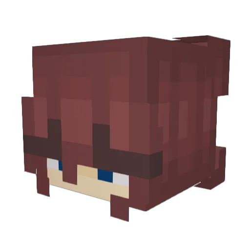AmeliaCorneliaB Minecraft avatar head, 3D render