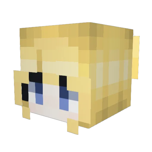 AmeliaDotcom23 Minecraft avatar head, 3D render