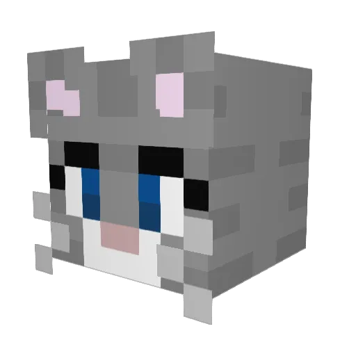 AmeliaGirl Minecraft avatar head, 3D render