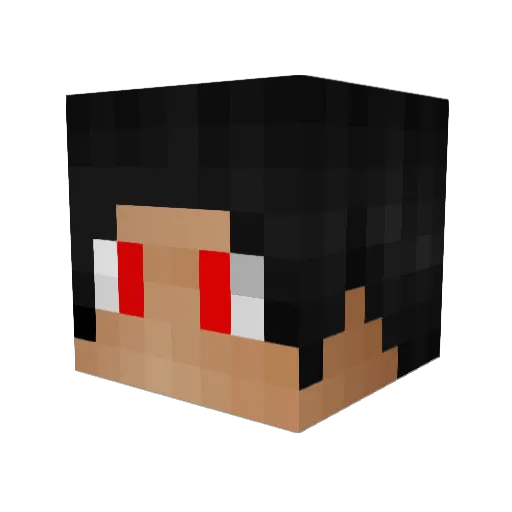 AmeliaKK Minecraft avatar head, 3D render