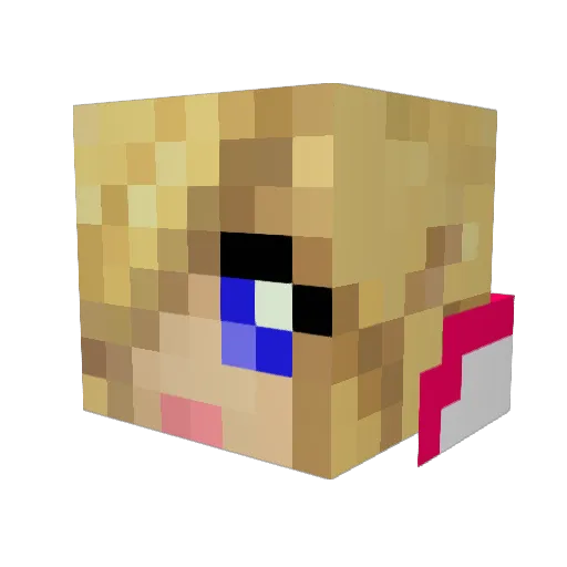 AmeliaLegend Minecraft avatar head, 3D render