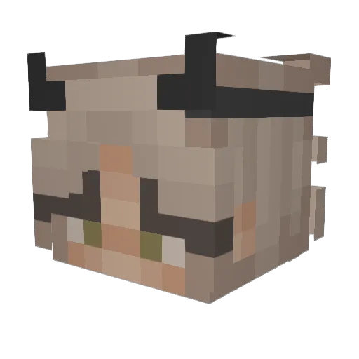 AmeliaLikeApple Minecraft avatar head, 3D render