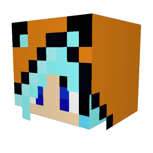 Ameliaa1601 Minecraft avatar head, 3D render