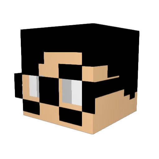 Amelie41 Minecraft avatar head, 3D render
