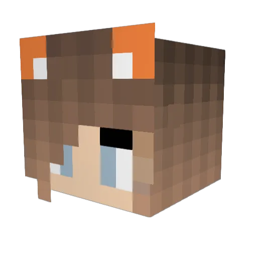 Amelie73 Minecraft avatar head, 3D render