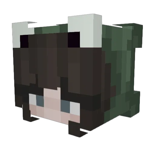 AmelieBobs Minecraft avatar head, 3D render