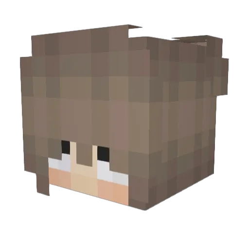 Amelieav Minecraft avatar head, 3D render