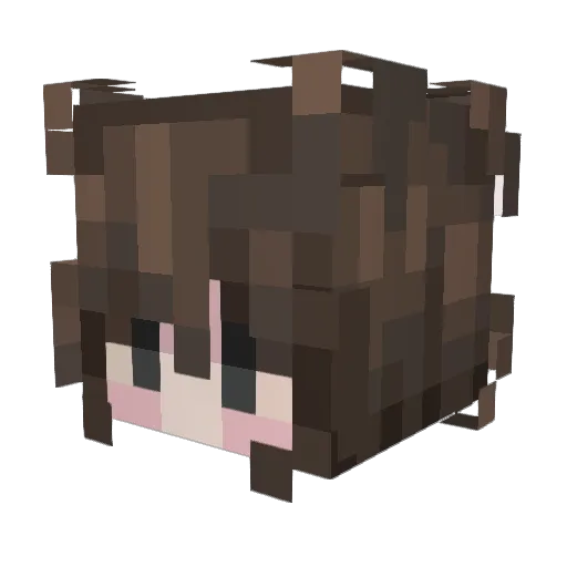 Ameliiaa Minecraft avatar head, 3D render