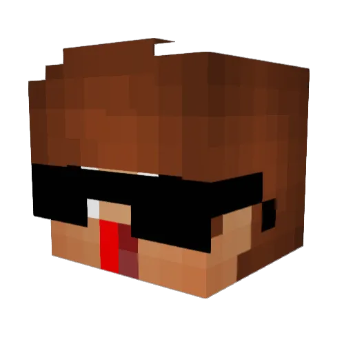 AmelloDemaine Minecraft avatar head, 3D render
