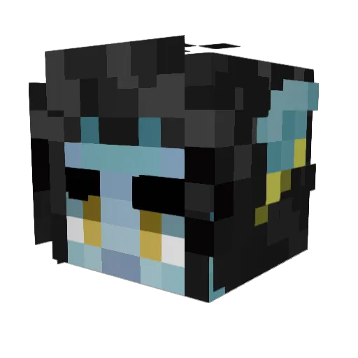 Amelmal Minecraft avatar head, 3D render
