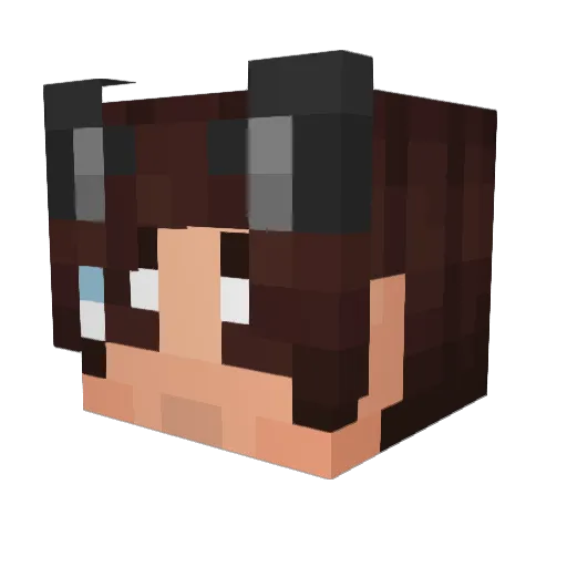 Amelode Minecraft avatar head, 3D render