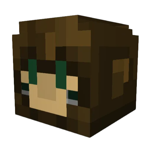 Amelrick Minecraft avatar head, 3D render