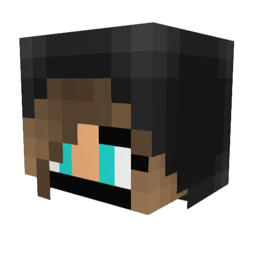 Amely_ Minecraft avatar head, 3D render