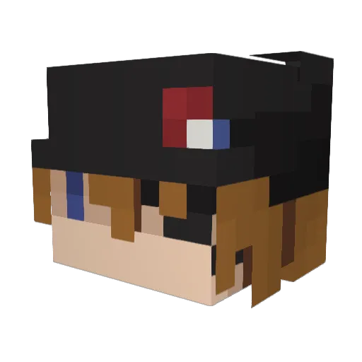 AmemiyaRindo Minecraft avatar head, 3D render