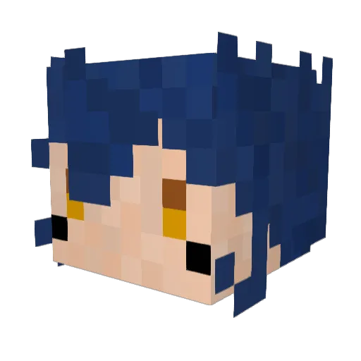Amemiya_18 Minecraft avatar head, 3D render