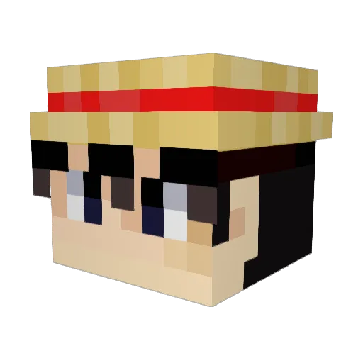 Amen Minecraft avatar head, 3D render